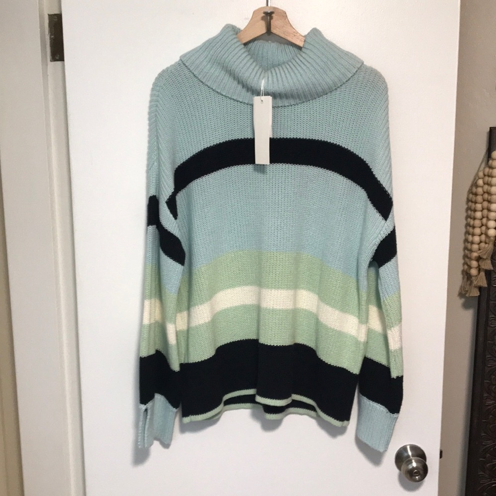 NEW‎ Adyson Parker Colorblock Turtleneck Sweater